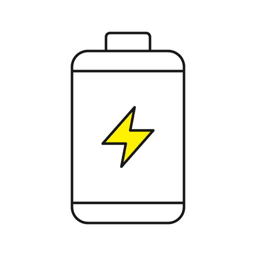 Electrical battery icon with lightning bolt symbol for power or energy.