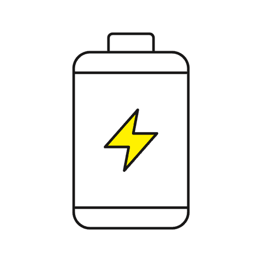 Electrical battery icon with lightning bolt symbol for power or energy.